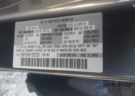 2019 Mazda Cx-5 Grand Touring из США, поврежденный, VIN JM3KFADMXK1607201